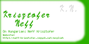 krisztofer neff business card